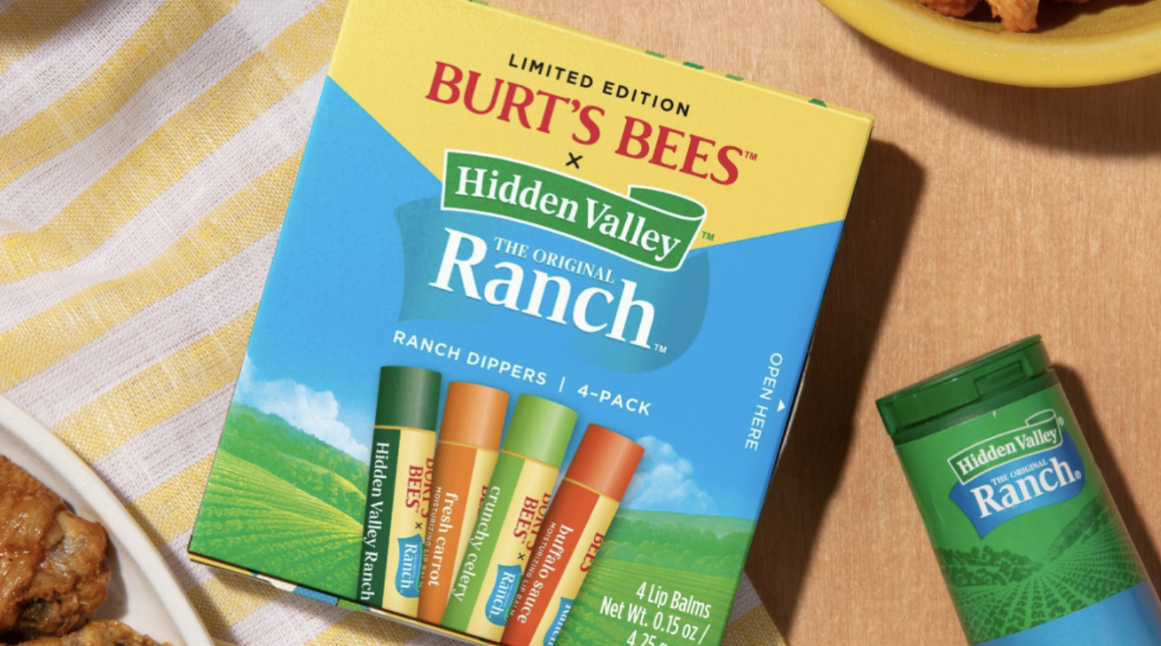 Burt’s Bees Has Teamed Up With Hidden Valley Ranch To Bring Us Chicken Wing Lip Balm